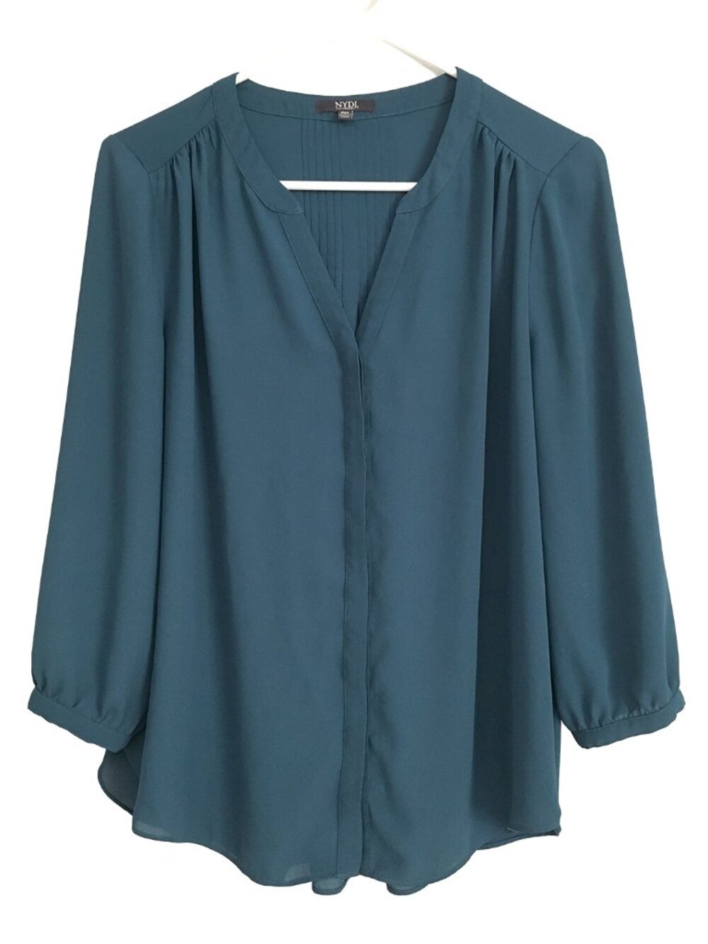 NYDJ Women's Teal Blouse Size PM